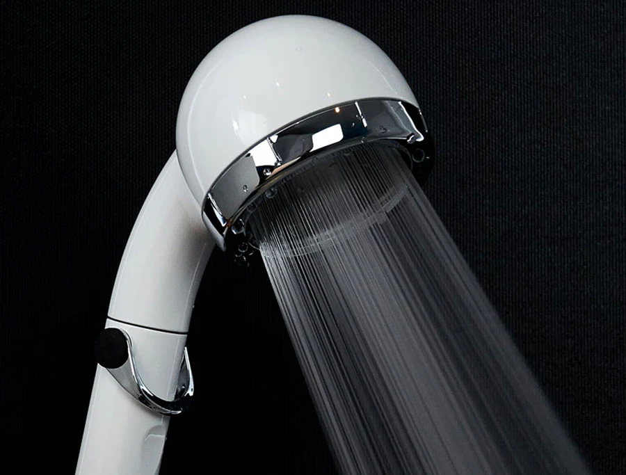 amane eco Stop-Lever Shower Head ✅ extra Water Saving | White - Image 3
